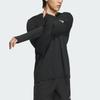 Adidas FW24 ESS RN T LS WR Solid Color Comfortable Running Long Sleeve T-Shirt Men Tops Black Deep-Silver-Gray JV6927