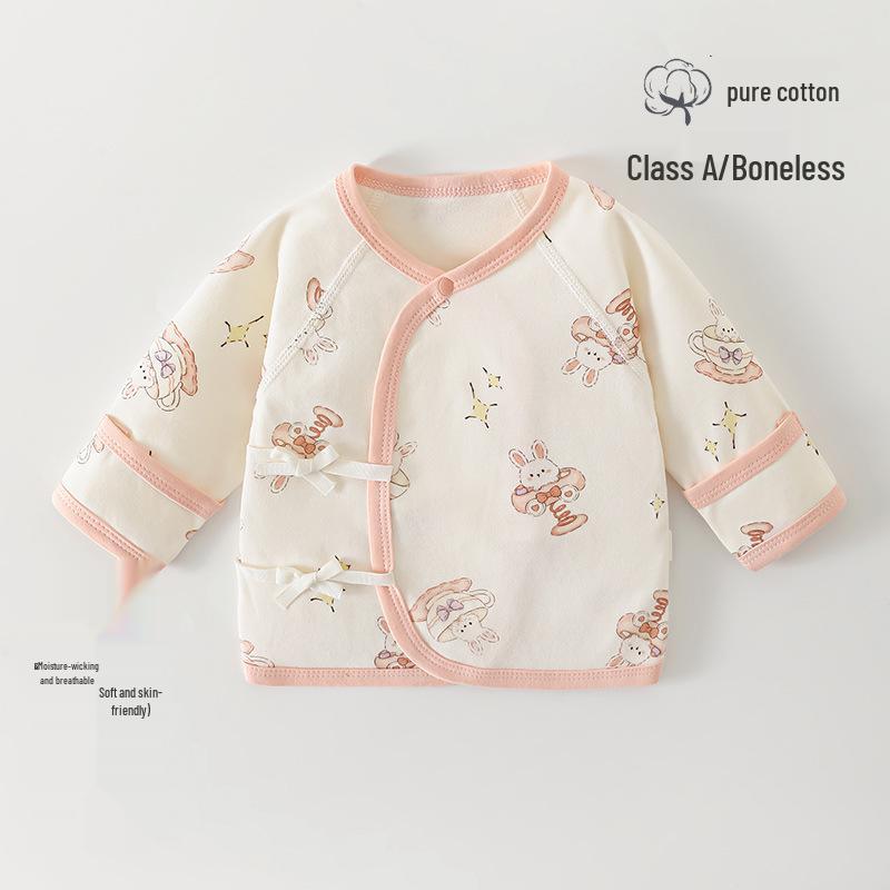 Unisex Cotton Tagless Baby Top: Newborn Half-Sleeve for Spring/Autumn, Long Sleeve All-Season Monk Suit