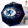 1pz Robusto Ombrello Automatico a 8 Stecche, Ombrello Chelsea FC, Stampato Digitalmente, Ombrello Pieghevole per Uso Esterno in Movimento
