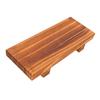 Wooden Riser Multifunctional Small Wood Tray Pedestal Stand for Kitchen Bathroom Countertop Brown Color