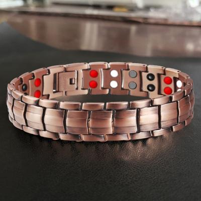 Magnetisches Armband aus reinem Kupfer für Herren, langlebiges, glattes Therapiearmband