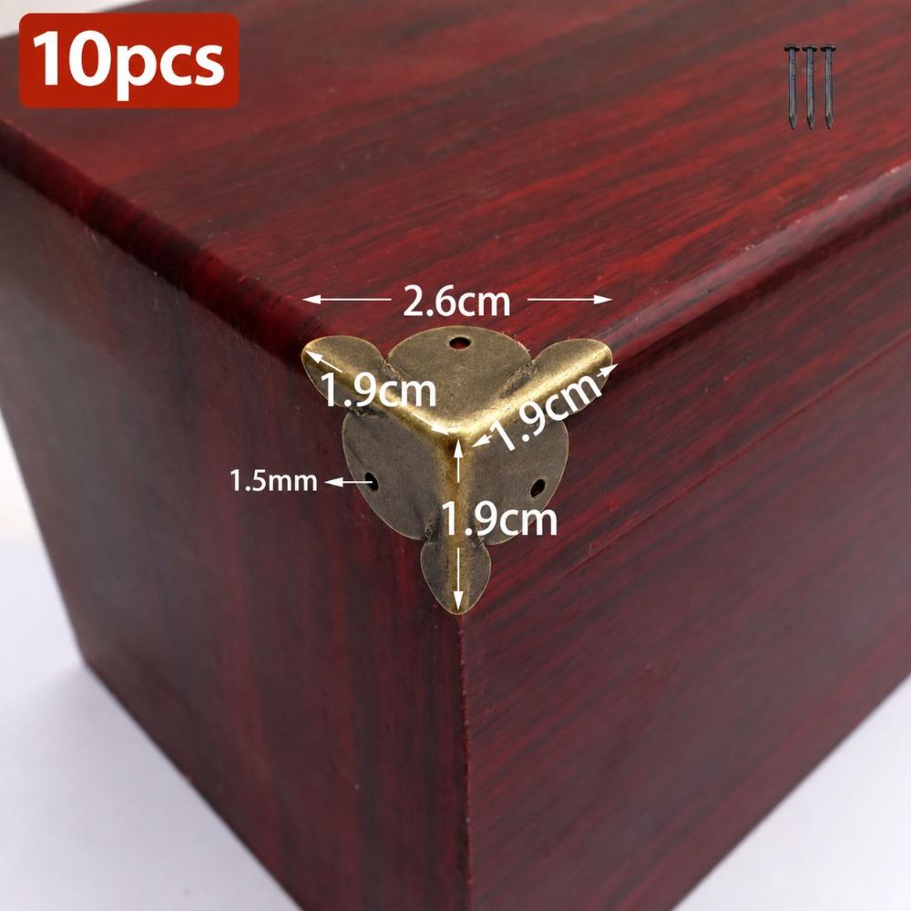 10pcs Rustproof Metal Edge Guard Covers Bronze Color Corner Guards Furniture Supplies