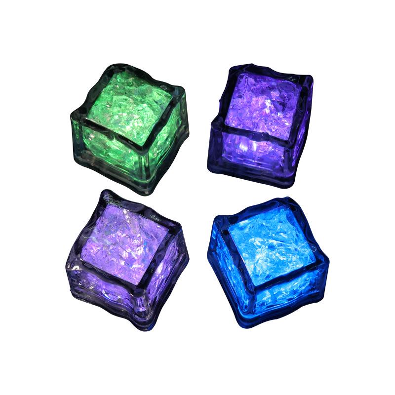 LED Flashing Glow Ice Cubes - Colorful Sensor Lights for Bars, Weddings, and Events