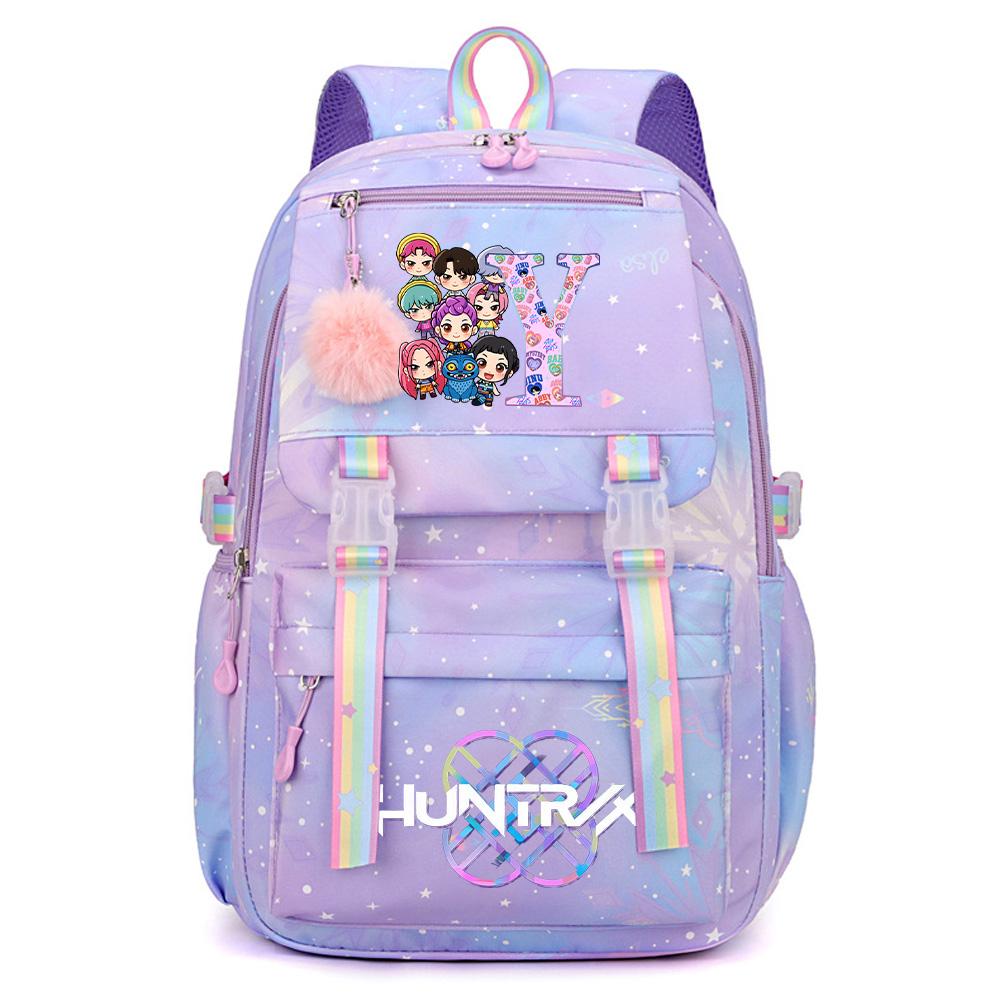 Anime K-Pop Dämonenjäger Bedruckter Wasserdichter Rucksack mit großem Fassungsvermögen Teenger Schüler Mädchen Junge Schultasche Buchtasche Damen Wasserdichte Reisetasche Rucksack