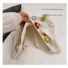 Large capacity hollow knitted bag, fashionable and trendy commuting tote bag, yarn knitted vacation beach bag, single shoulder crossbody bag