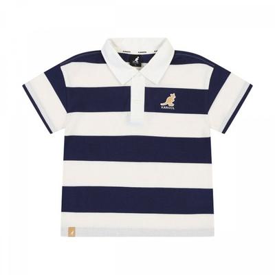 Coolmax Pique STripe Collar T shirT Navy Sb 0003