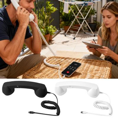Old Telephone Receiver Retro Phone Handset Type-C Retro Classic Comfortable Home SuppliesFor Offices Travel Kitchen Bedside