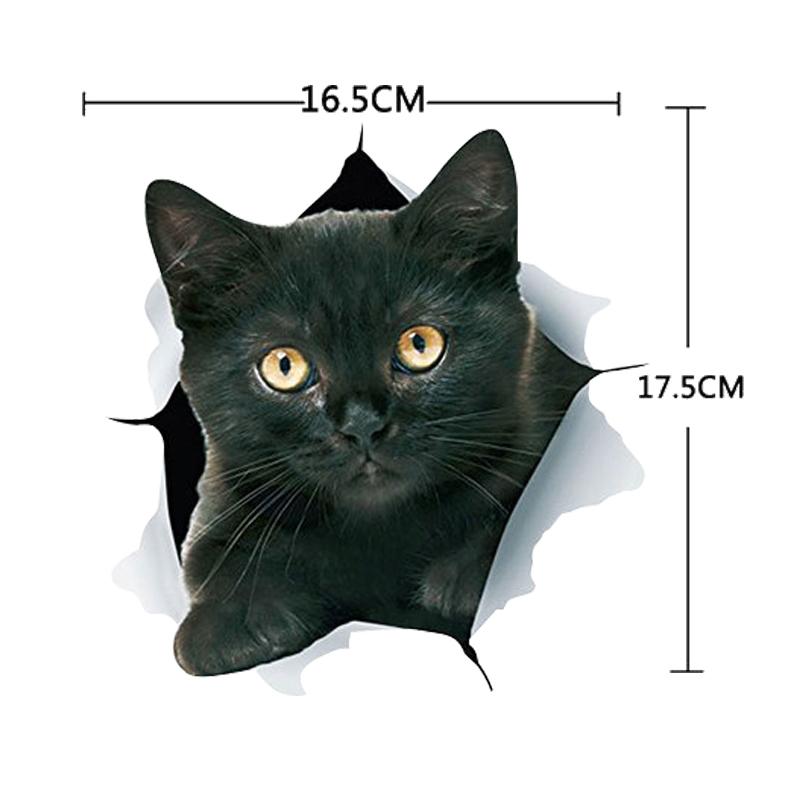 Autocolant auto 1 buc Autocolant auto 3D stereo animal Autocolant creativ pisică câine pentru geamurile mașinii Decaluri auto drăguțe Ornament auto de uz casnic