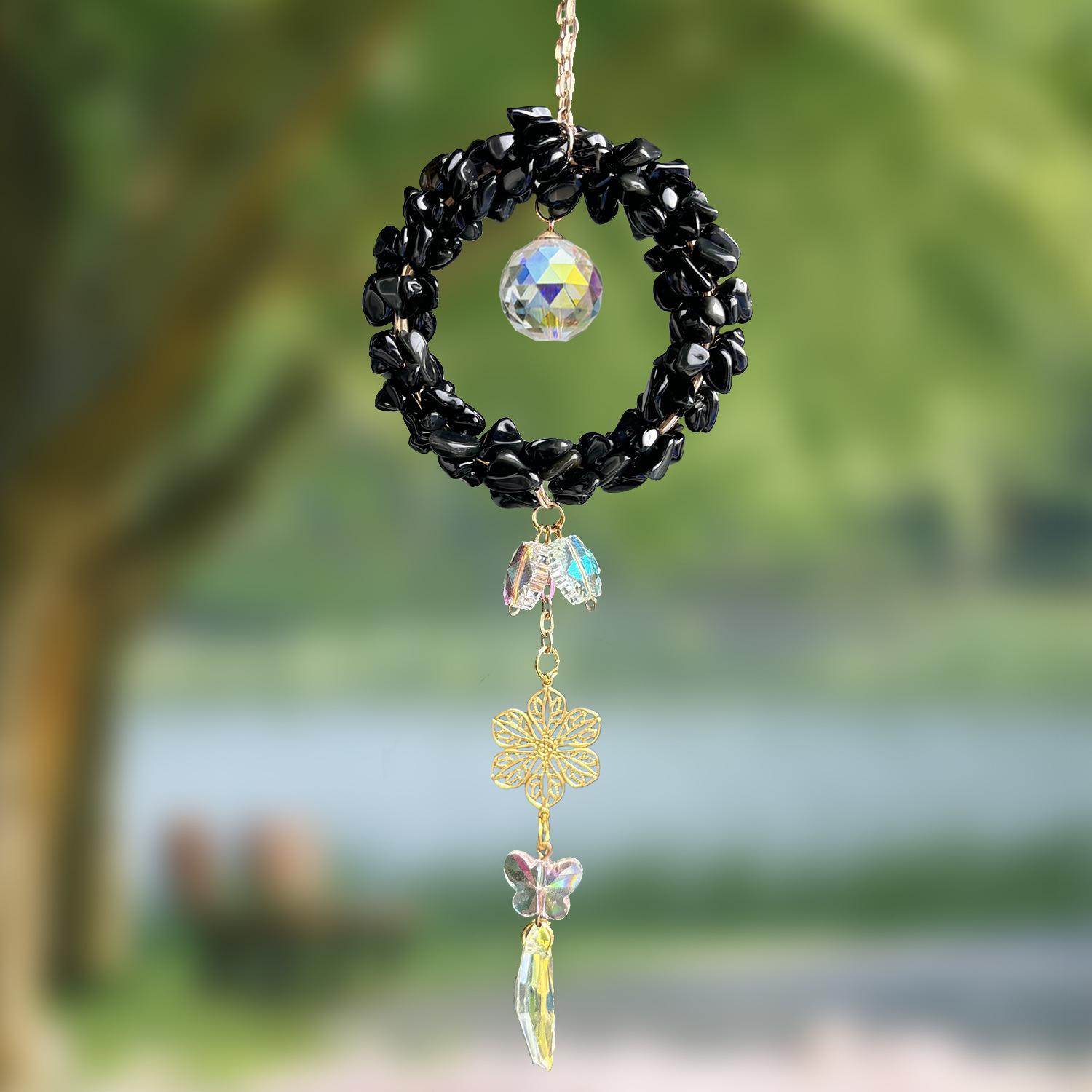 

Украшение для дома ощущение высокого класса Подвеска для автомобиля подвеска из кристалла для зеркала заднего вида автомобиля подвеска из натурального оригинального камня