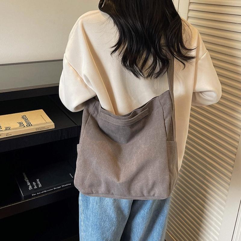 Korean Style Ins Simple Shoulder Bag Women Large Capacity Lightweight Versatile Commuting Bag Casual and Simple Crossbody Bags