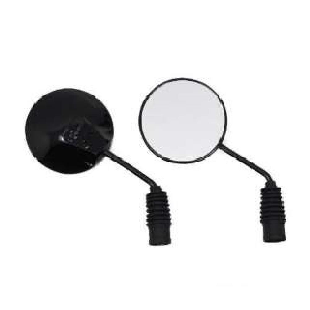 Bike Parts Center Custom Motorcycle Mirrors, Radical Type, 8mm, Set of 2, Black, 6045