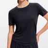 Athletic Breathable Polyester Short Sleeve Tshirt For Running And Yoga For Women