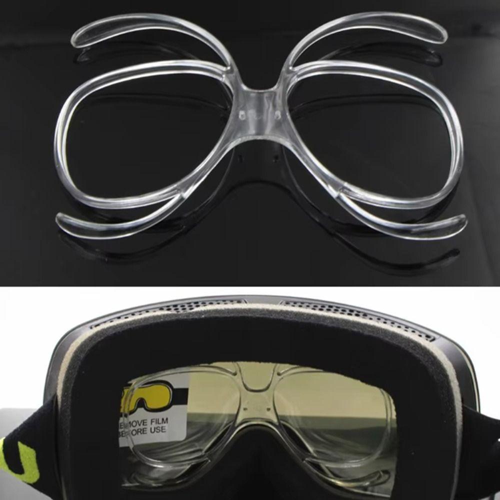 

Transparent Ski Goggles Butterfly Clip PC Myopia Glasses Frames Portable Myopia Frame