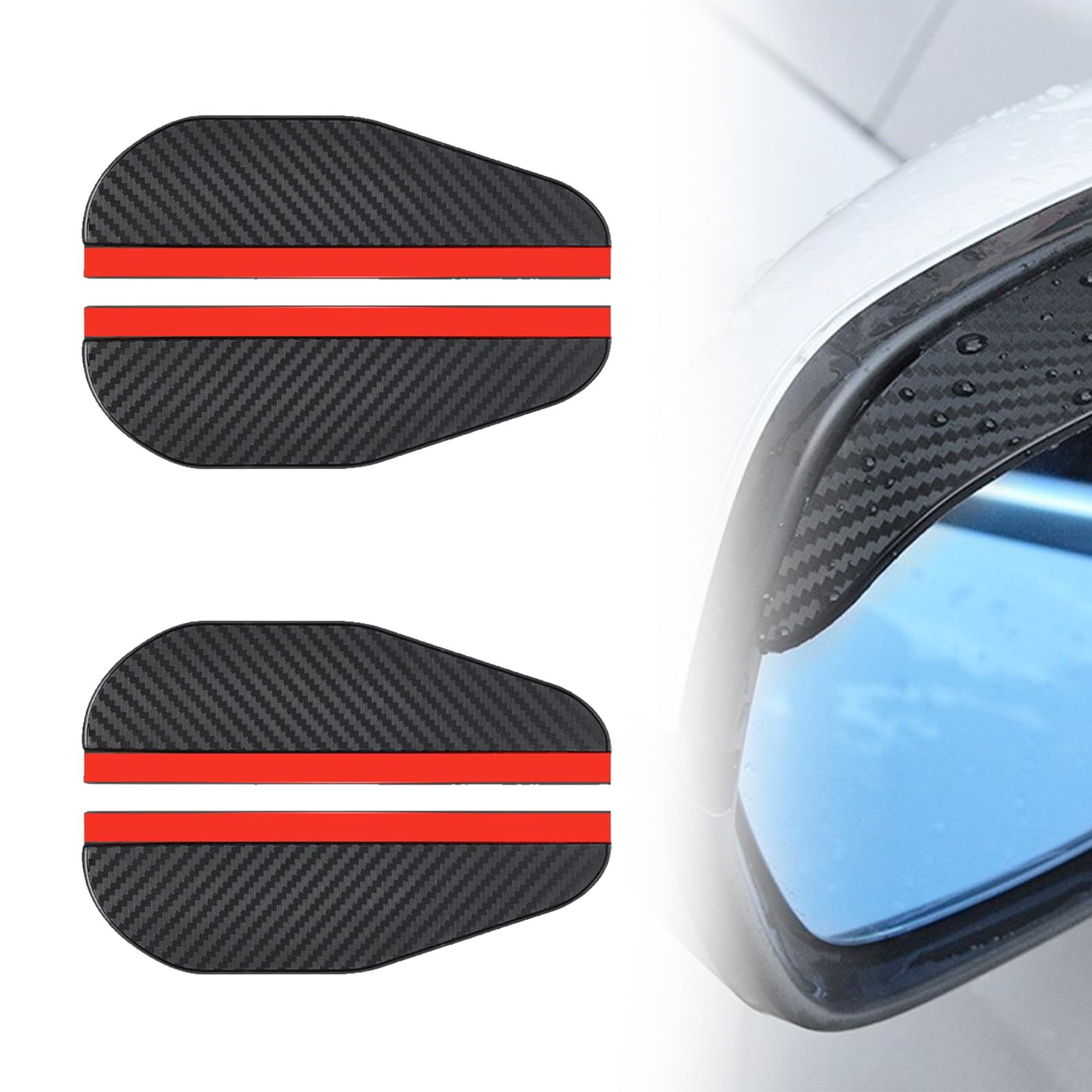 

Wowjimi Door Mirror Visor, Left and Right (2 Pairs), Rain Protection, Rearview Mirror, Car чёрный