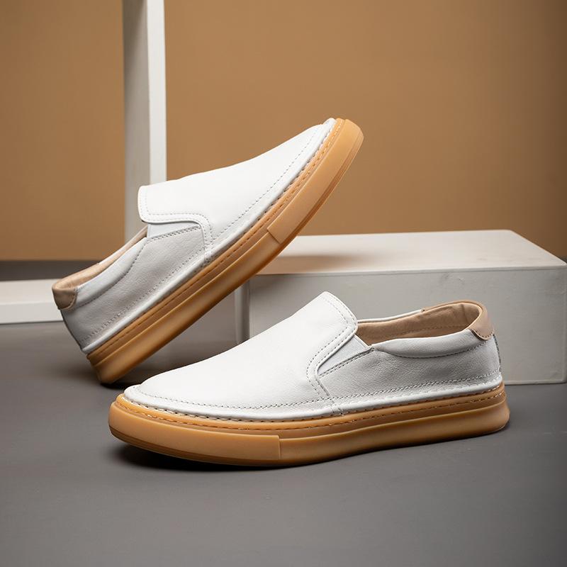 European Station Men's Shoes Fashion Summer New Big-name Leather Casual Shoes Men's One-pedal Lazy Shoes Men's Loafers Men's