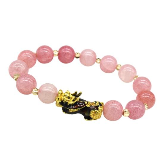 Unisex Bracelet Pixiu Smooth Vintage Feel Temperature Exquisite Elastic Luxury Release Stress Enhance Well-being Bracelet Lady Lightweight Bracelet