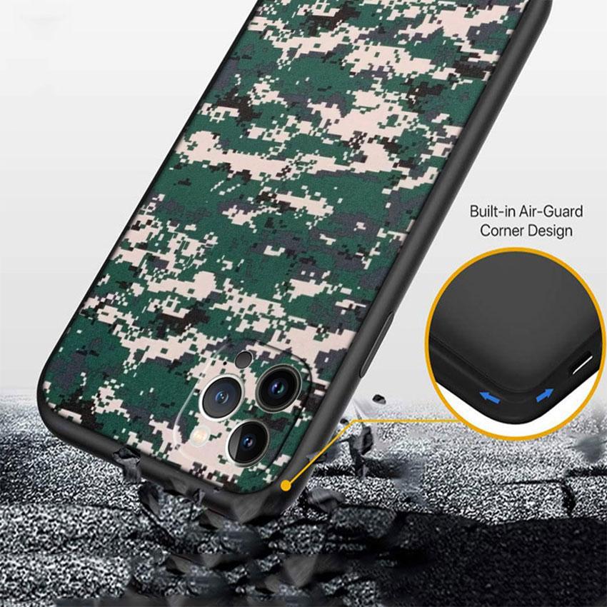 CJ22 Camouflage Art Soft Shell Phone Case for Samsung Galaxy S20 S21 S22 Ultra FE + Plus A21S A22 A24 A25 A26 A30 A30S A31