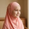 Eis Seide Kinder Hijab Atmungsaktives Kopftuch Elegante Kleinkind Turban Mädchen im Alter von 2 bis 6 Jahren