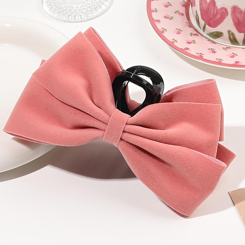 Premium Haarspangen für Frauen Schleifenknoten Krallenspangen für dickes und dünnes Haar, Große rutschfeste Schleifenspangen in Schwarz