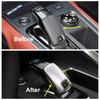 Car Steering Wheel Decoration Frame / Gear Shift Knob Head Cover Trim Fit For Peugeot 2008  -  Carbon Fiber Accessories