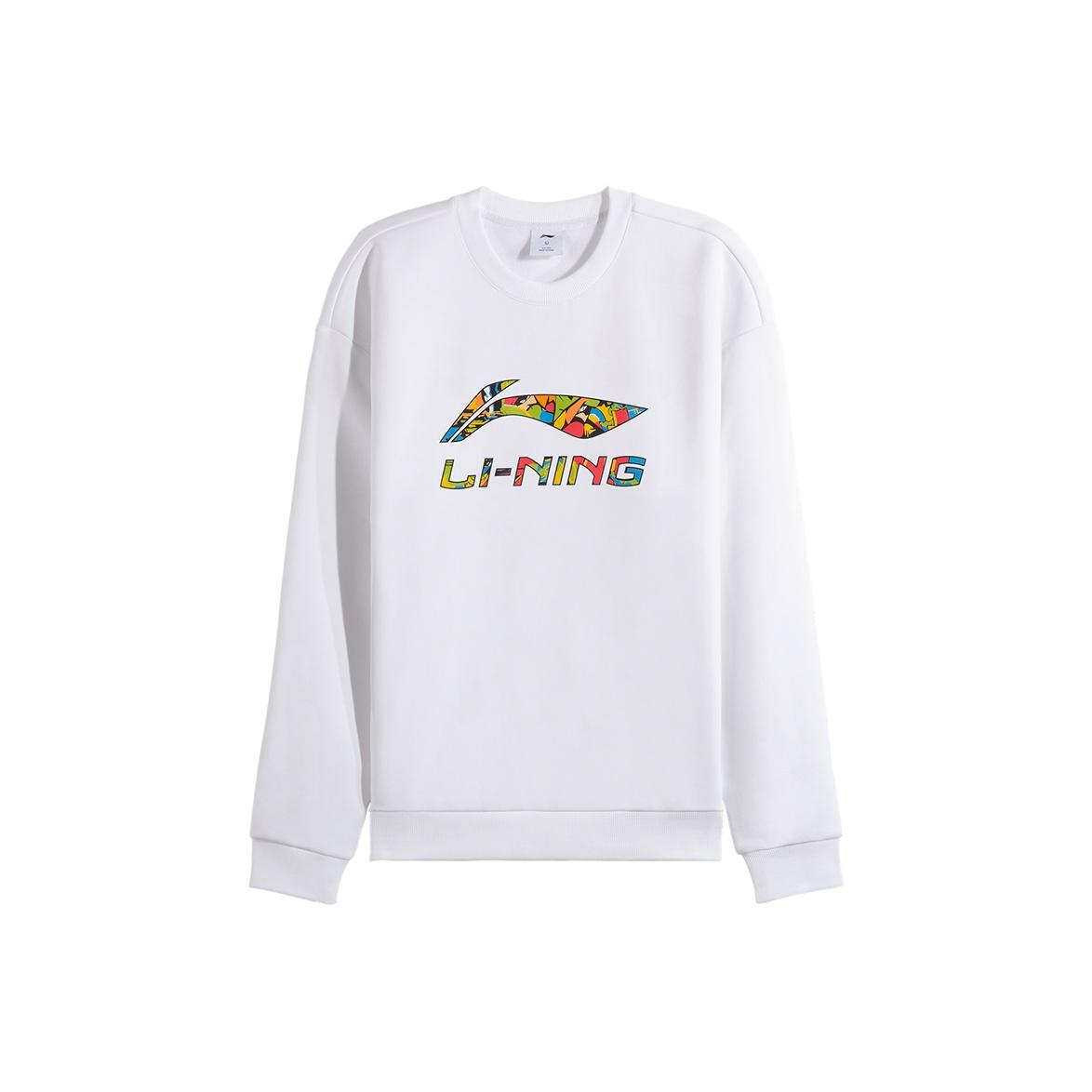 

Li Ning Модный пуловер с круглым вырезом Спортивный образ жизни Удобный Универсальный Простой Жизнерадостный Трендовый свитшот Унисекс свитшот AWDVH37-4 S