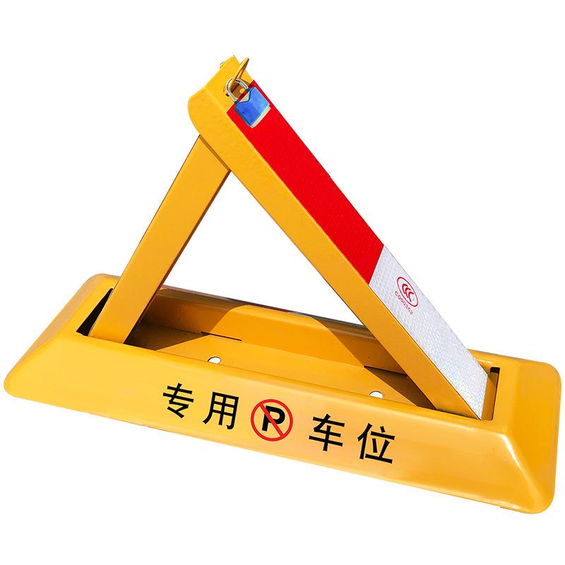 Thickened Triangle Parking Post: Anti-Collision Wheel Stopper with No-Drill Installation