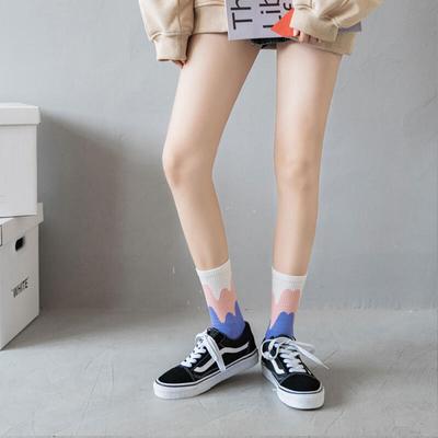1251 Wave Cotton Socks