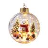 Unique Christmas Gift Ideas Glowing Ball Ornaments, 3D LED Lighted Acrylic Hanging Light-up Holiday Keepsakes Balls for Tree Mantel Window, Home Decor