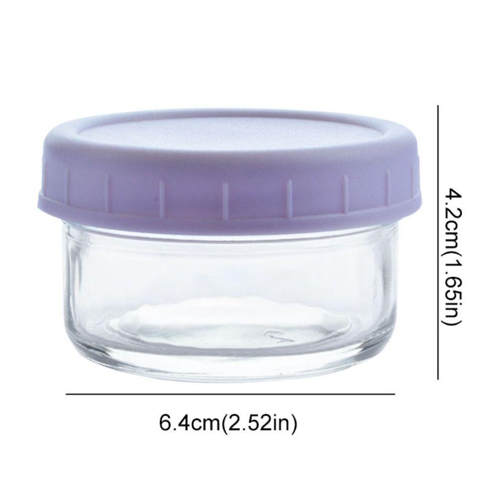 6pcs with Lid Dipping Sauce Cup 70ml Salad Dressing Container Food Storage Jar Spice Jar  Outdoor