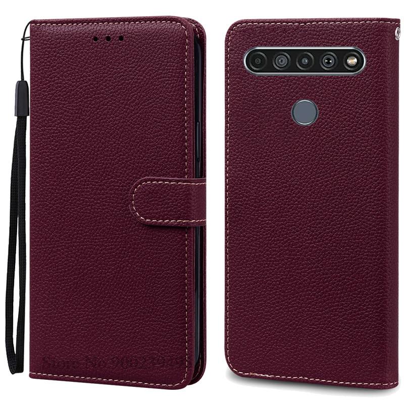 For LG K61 Etui Myk Silikon Lær Lommebok Flip Etui For LG K61 Deksel Coque For Fundas LG K61 LGK61 K 61 Telefonetuier Skall