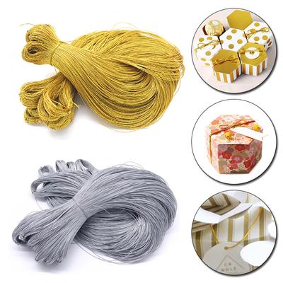 100m Gold Silver Christmas Wedding Birthday Party Supplies Packaging Rope Tag Rope Gift Ribbons ARI