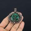 Tree Of Life Emerald Pendant, 999 Copper Wire Wrapped Pendant Gemstone Jewelry, Handmade Pendant Amazing Jewelry, Gift For Her
