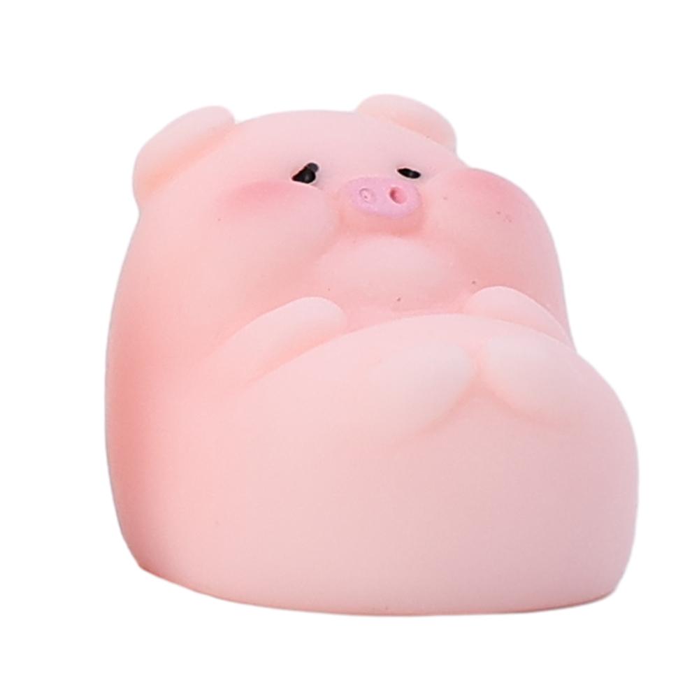 Auto Mini Schwein Ornamente Auto Mittelkonsole DIY Dekoration Anhänger Cartoon Harz Ferkel Hausfiguren Miniatur Schreibtisch Dekor