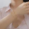 Double Layer Cuff Bracelet Women Stainless Steel Gold Open Bangle Minimalist Geometric Jewelry Gift