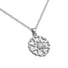 Diy Wish Platinum Plated Necklace Women'S Clavicle Chain Heart Flower Pendant
