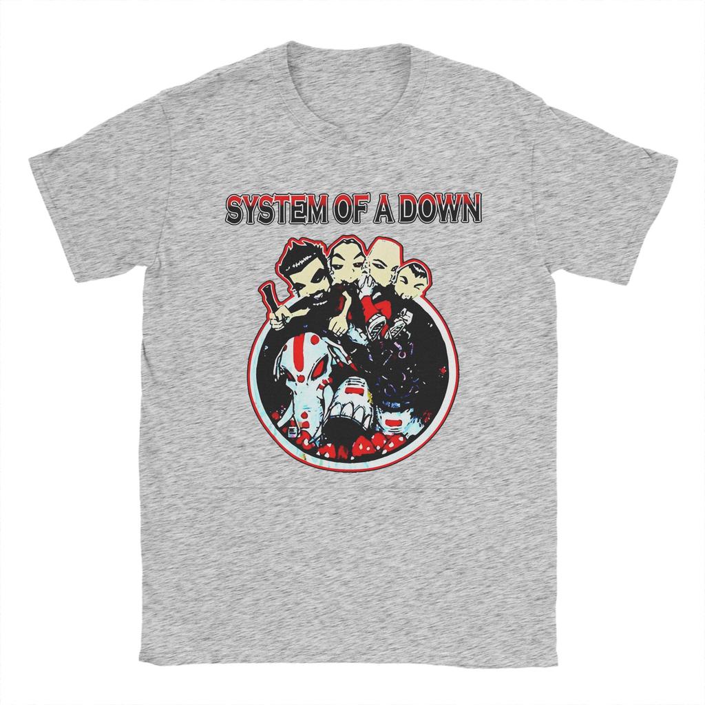 Harajuku Punk Rock Band System Of A Down T-shirt Herr O-hals Kortärmad Toppar Bomull Sommar TopparToppar