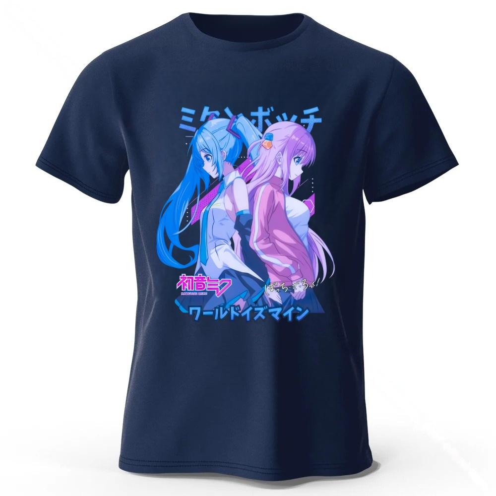 Summer New Hatsune Miku Printed Pure Cotton Tshirt Menswomens Daily Fashion Casual Comfortable Plussize Short Sleeves