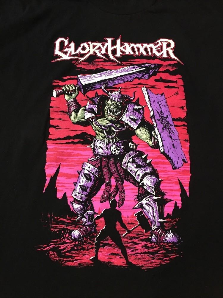Футболка группы GLORYHAMMER 2023 Святой Пламенный Молот BO213 Унисекс Футболка M