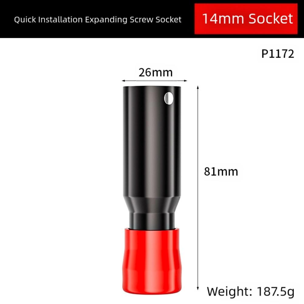 1pc Expansion Screw Socket 10-18mm Wheel Lock Nut Removal Socket Nut Extractor Flower Head Metal Wheel Nut Wrench Power Tools