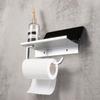 Space Aluminum Toilet Paper Holder Self Adhesive Phone Storage Rack Tissue Roll Holder  Kitchen