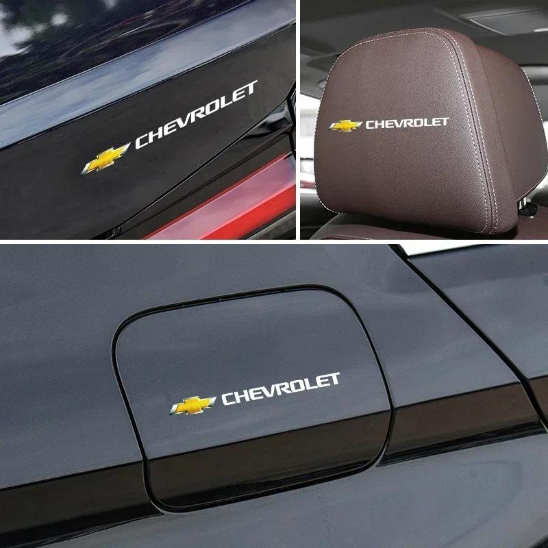 Car Steering Wheel Badge Stickers Car Door Handle Label Decal For Chevrolet Silverado Impala Malibu Cruze Camaro Blazer Spark