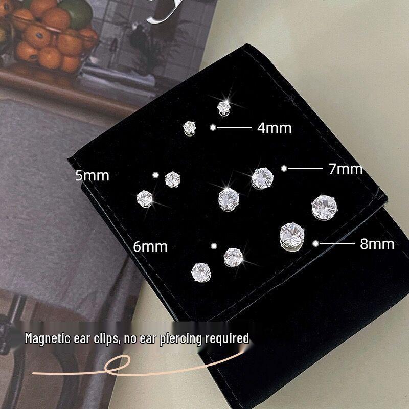 Магнитные циркониевые серьги-каффы для ушей Cochlear: Не требует прокола, Унисекс, Высококачественный геометрический дизайн