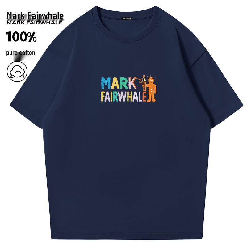 Mark Fairwhale Men s Youthful Cotton Round Neck T-Shirt 5XL