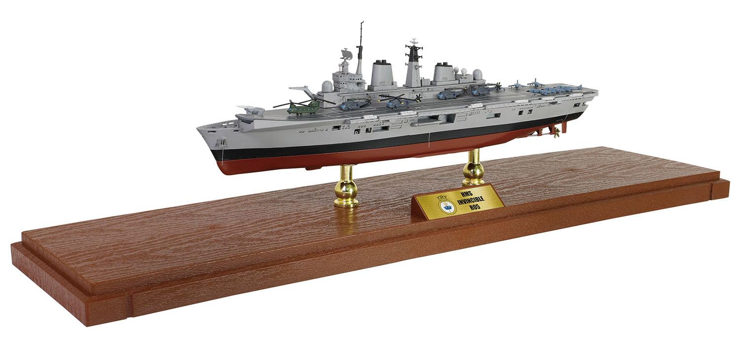 

WALTERSONS 1/700 Scale Model of the Royal Navy Light Aircraft Carrier Invincible R05, Falklands War, 1982, Full Hull, Finished Model