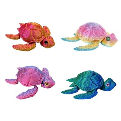 3D Printed Sea Turtles Realistic Sea Turtles Figurines Statues Ornament Cute Articulated Fidgety Toy for Animal Lover