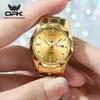 OPK Damenuhren Luxusmode Damen Quarz Uhr Wasserdicht Leuchtend Datum Edelstahl Armbanduhr Freundin Geschenke