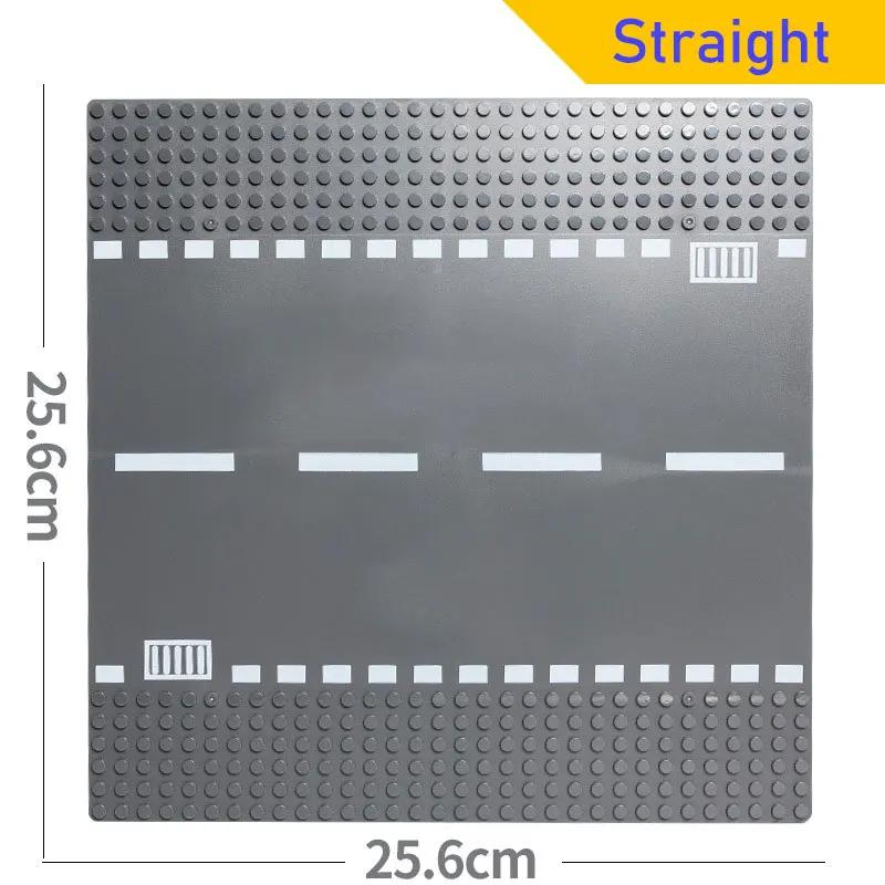 City Classic 32x32 32x16 16x16 Dots Baseplate Road Plate Straight Curved River Baseplate Assembly Block Figures Building Blocks
