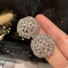 Three-dimensional Dandelion Earrings Sweet Temperament Elegant Small Lady Hollow Button Flower Earrings