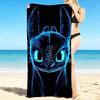 1Pc Blue Dragon'S Eyes Beach Towel, Quick Dry, Multi-Use for Beach Pool Gym Yoga Home Travel, Christmas, Halloween, Xmas Gift M928143