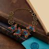 Palace Style Bracelet, Butterfly Gear Bracelet with Strong Enamel Technology, Adjustable Chain Women Bracelet for Jewelry Gift